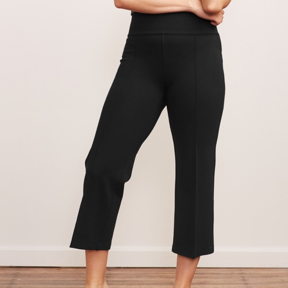 Brass Clothing Pants & Jumpsuits Cropped Pintuck Ponte Pant Brass